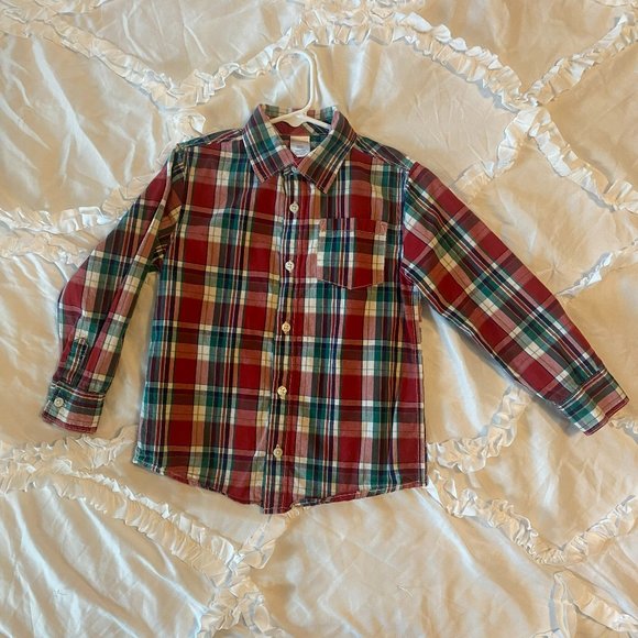 Gymboree Other - Gymboree boys size 5t plaid long sleeve button-down shirt